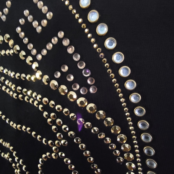 Men's Versace Black Medusa Crytal-embellished Tee 6X (US3X) - Picture 3 of 5